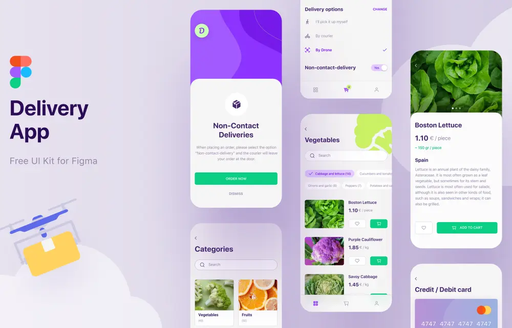 تصميم UI/UX احترافي لشاشة تطبيق توصيل (Delivery App)
