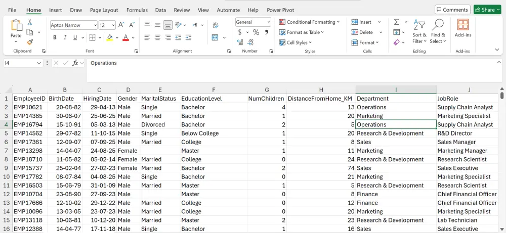تنظيف وتجهيز البيانات باستخدام Excel