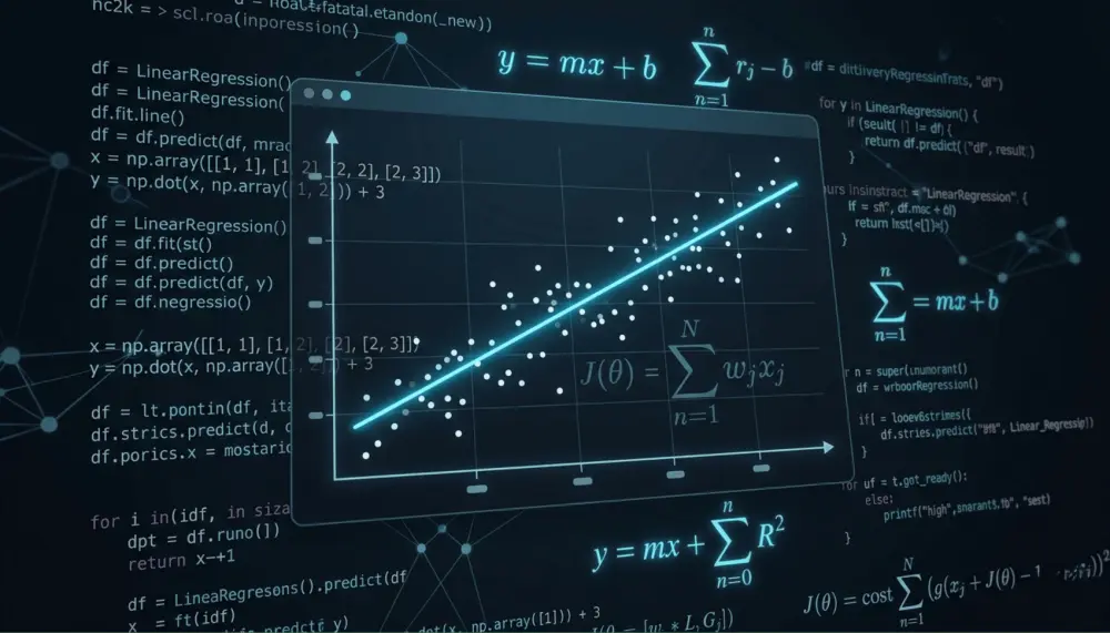 بناء نموذج تنبؤي دقيق باستخدام الانحدار الخطي (Linear Regression) لتحليل البيانات.