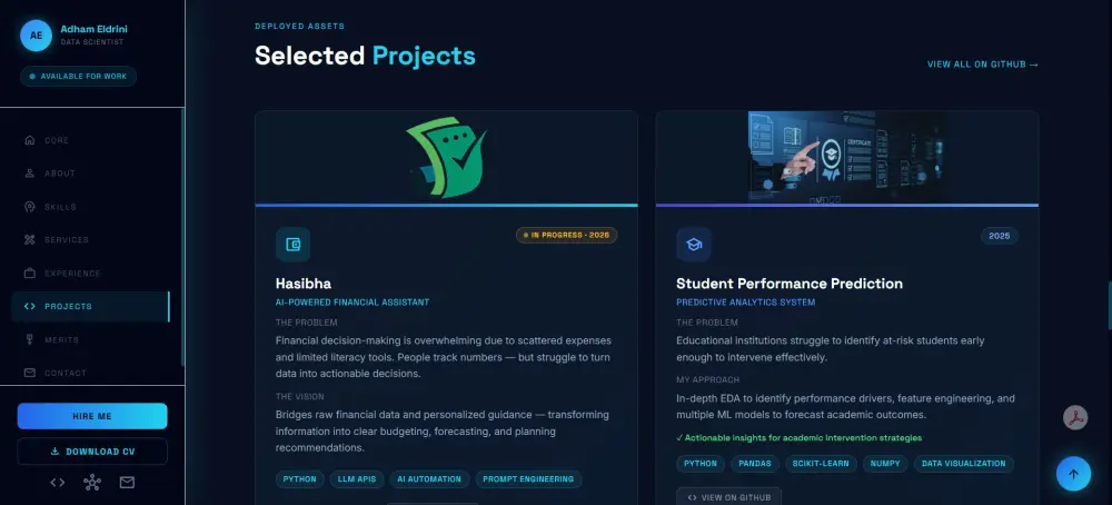 سأصمم وأطور لك Portfolio احترافي ومتجاوب لعرض أعمالك وخدماتك