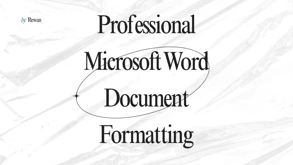 تنسيق الكتب، الأبحاث، والتقارير على برنامج Microsoft Word.