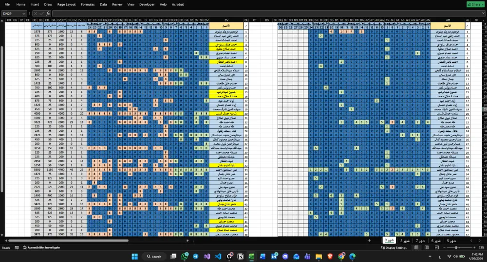 إدخال وتنظيف بيانات Excel باحتراف + ملف منظم وجاهز للتحليل