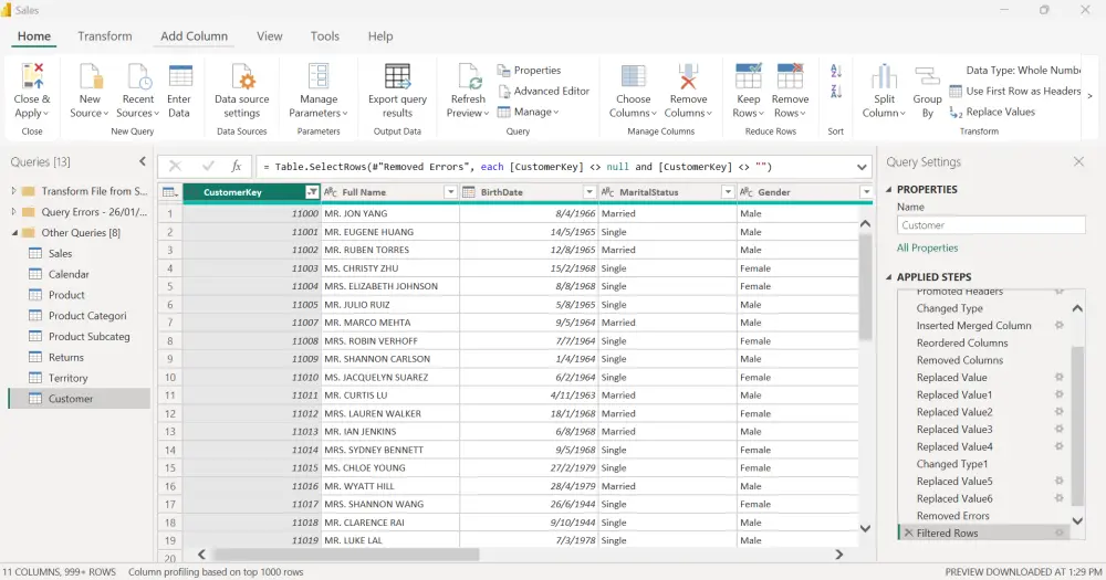 تحليل وتنظيف البيانات وتصميم جداول وتقارير متقدمة