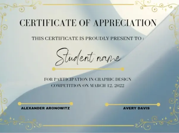 شهاده تقدير بشكل عصرى وجذاب