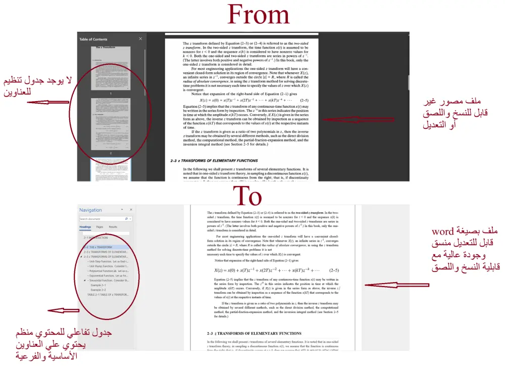 تحويل ملفات مصورة أو مكتوبة بخط اليد إلى Word - PDF - Excel