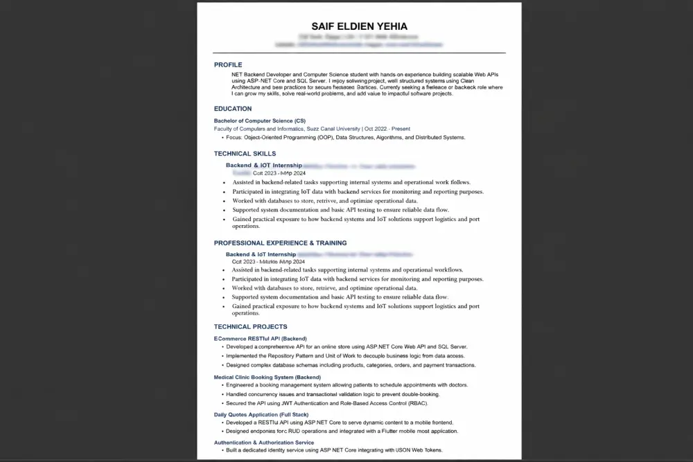 كتابة وتنسيق سيرة ذاتية احترافية CV باللغة العربية أو الإنجليزية