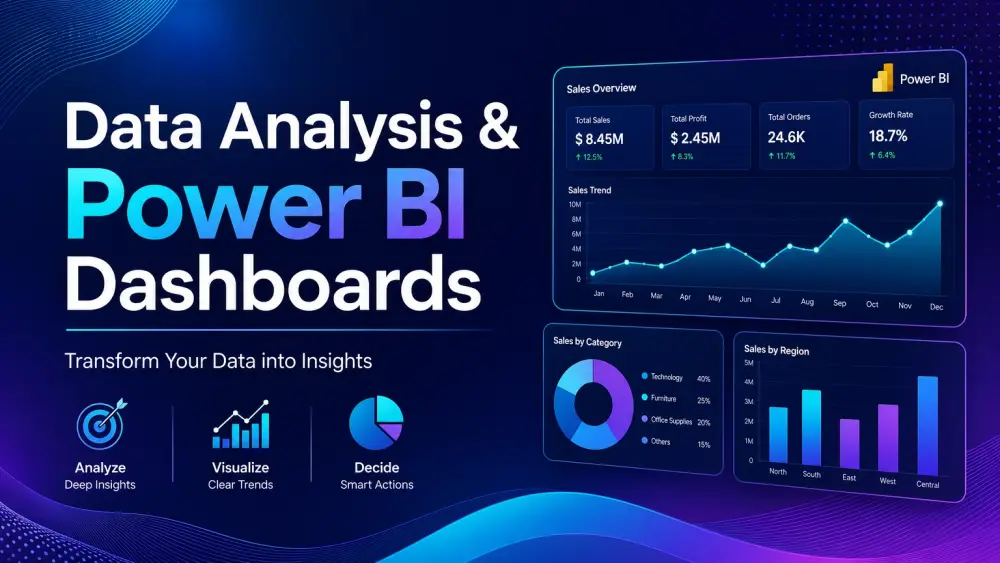 تحويل بياناتك إلى لوحات تحكم تفاعلية (Interactive Dashboards) باستخدام Power BI + فيديو شرح احترافي