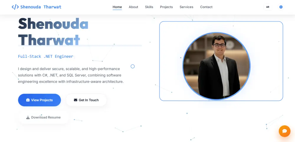 🚀 تصميم وتطوير بورتفوليو احترافي متعدد الصفحات (Multi-Page Portfolio)