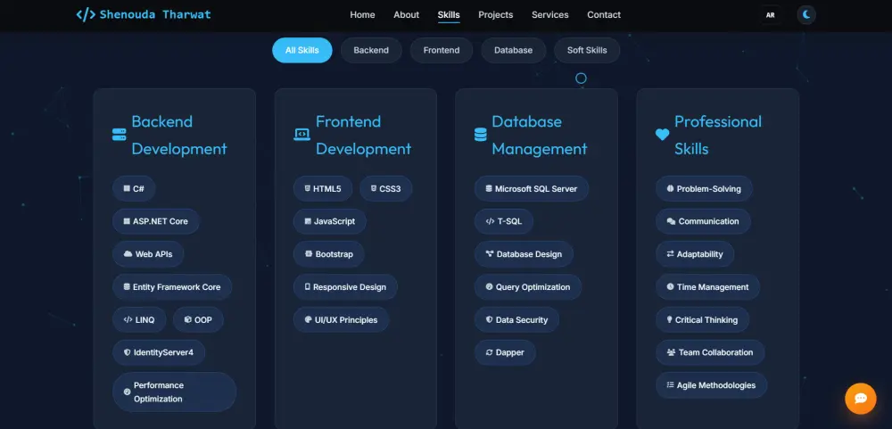 🚀 تصميم وتطوير بورتفوليو احترافي متعدد الصفحات (Multi-Page Portfolio)