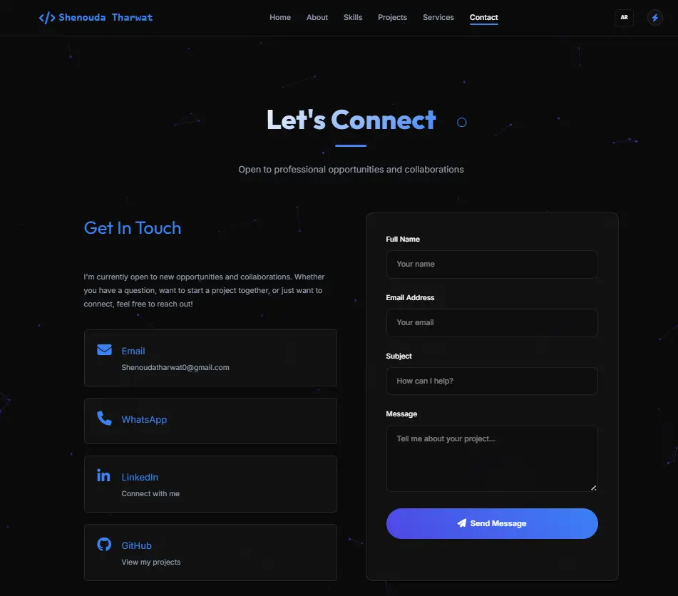 🚀 تصميم وتطوير صفحة هبوط (Landing Page) احترافية لبورتفوليو