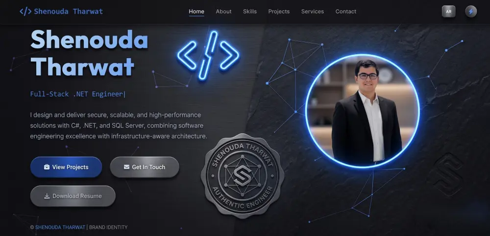 🚀 تصميم وتطوير صفحة هبوط (Landing Page) احترافية لبورتفوليو