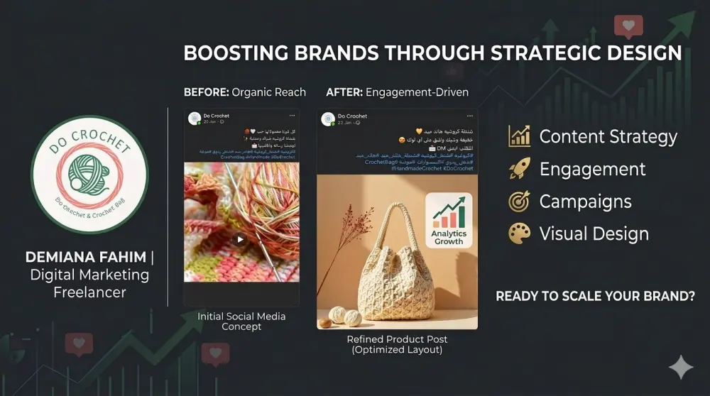 تصميم بوستات سوشيال ميديا احترافية لزيادة التفاعل والمبيعات