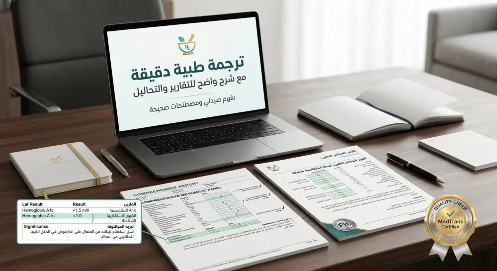 ترجمة طبية دقيقة للمقالات والتقارير والتحاليل مع شرح مبسط للمحتوى
