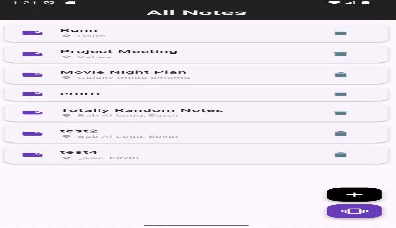 أقدم لك تطبيق ملاحظات (Notes App) بسيط باستخدام Flutter 🔹 تطبيق يساعد المستخدم على إدارة ملاحظاته بسهولة (إضافة / تعديل / حذف) 🔹 تصميم واجهة مستخدم بسيطة وسهلة الاستخدام 🔹 مناسب للمشاريع التعليمية والتطبيقات البسيطة