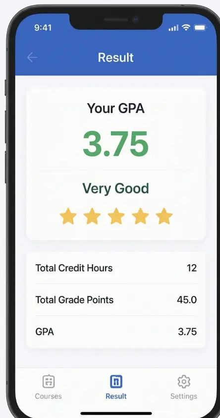 سأقوم ببرمجة تطبيق احترافي لحساب المعدل التراكمي GPA/CGPA بواجهة سهلة وجذابة، مع إمكانية إضافة المواد والساعات المعتمدة والتقديرات وحساب المعدل بدقة وفق النظام المطلوب.