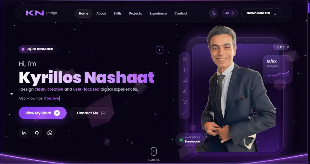 تصميم وتطوير موقع Portfolio احترافي ومتجاوب