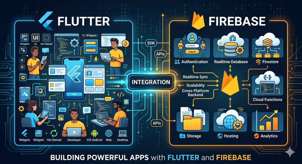 تطوير تطبيق Flutter احترافي (Android & iOS)