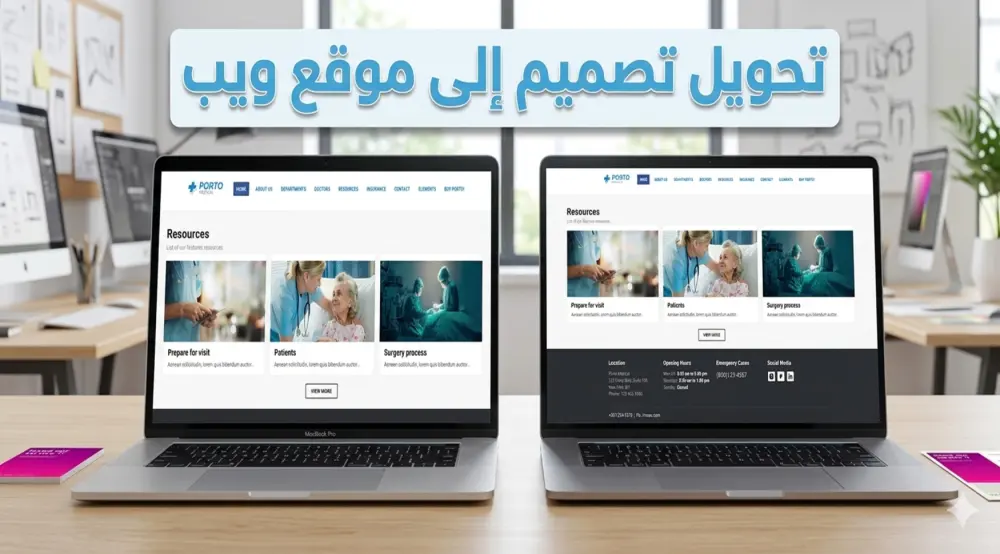 تحويل التصميم إلى موقع ويب (PSD/XD/Figma إلى HTML/CSS)،