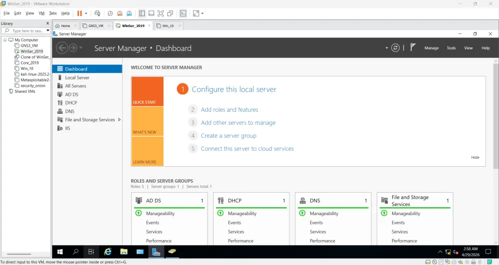 تنصيب وإعداد سيرفر Windows Server وإدارة الـ Active Director