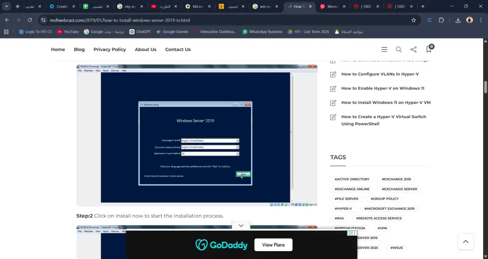 تنصيب وإعداد سيرفر Windows Server وإدارة الـ Active Director