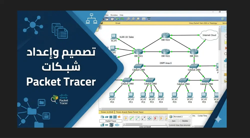 تصميم وحل لابات شبكات سيسكو باستخدام Cisco Packet Tracer