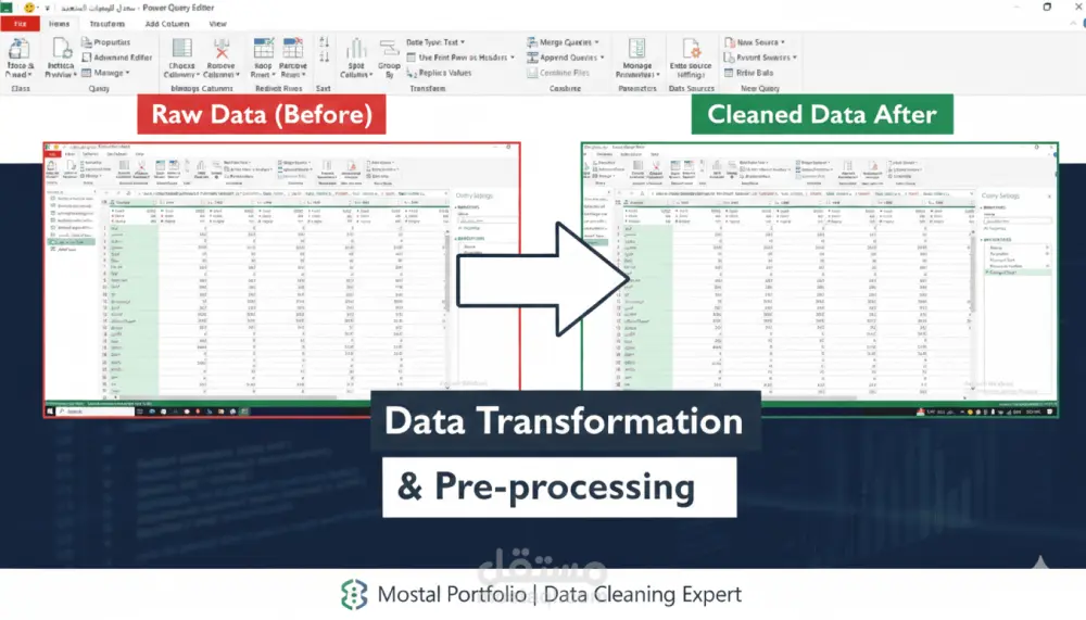 تحليل و تنظيف و تنظيم كامل للبيانات