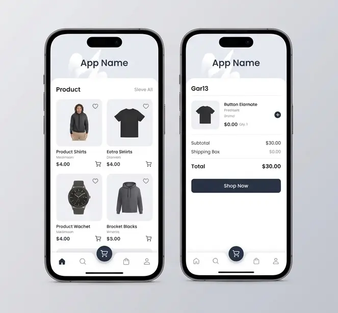 تطوير تطبيق تجارة إلكترونية احترافي بـ Flutter لـ Android و iOS