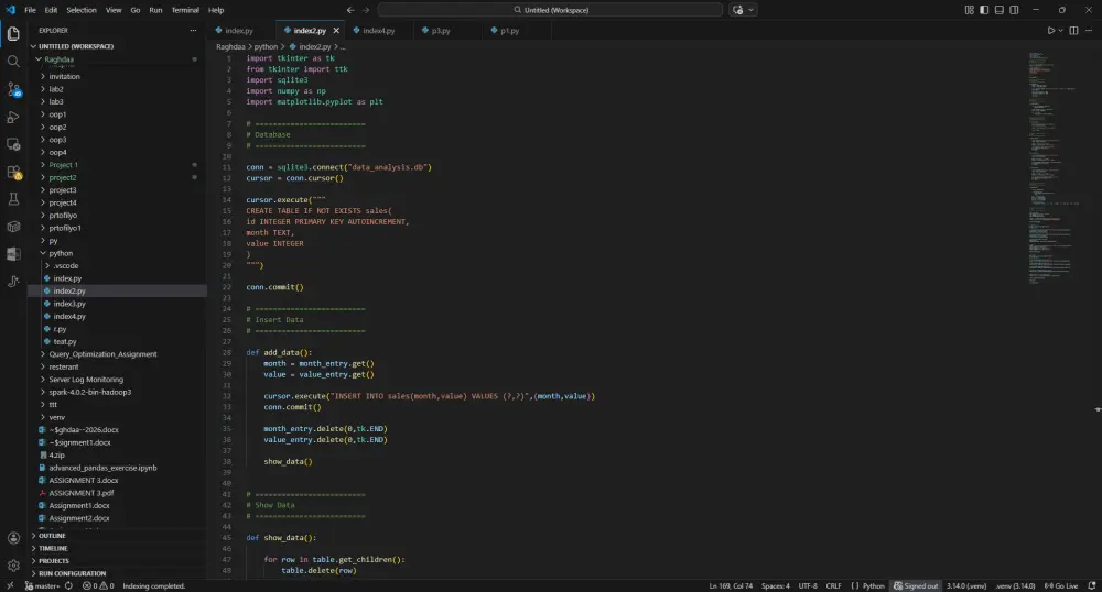 تجليل البيانات و انشاء رسوم بيانيه