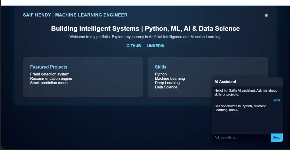 بورتفوليو تفاعلي مدمج بـ "AI Clone"