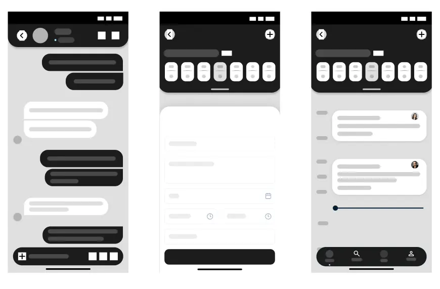 تصميم شاشة wireframe موبايل احترافية (UI/UX)
