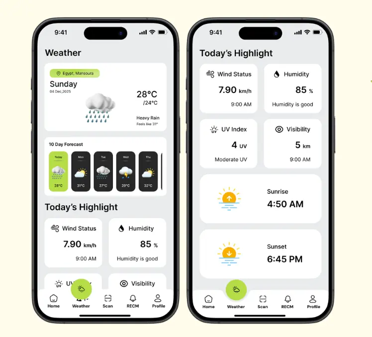 تصميم شاشة تطبيق موبايل احترافية (UI/UX)