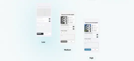 تصميم شاشة wireframe موبايل احترافية (UI/UX)