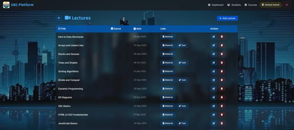 سأبني لك نظام أكاديمي متكامل للجامعات والمدارس بـ ASP.NET Core MVC