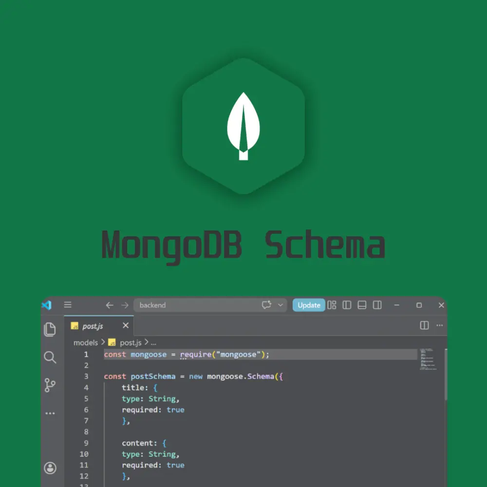 تصميم Schema لـ MongoDB تتكون من 3 مجموعات (Collections).