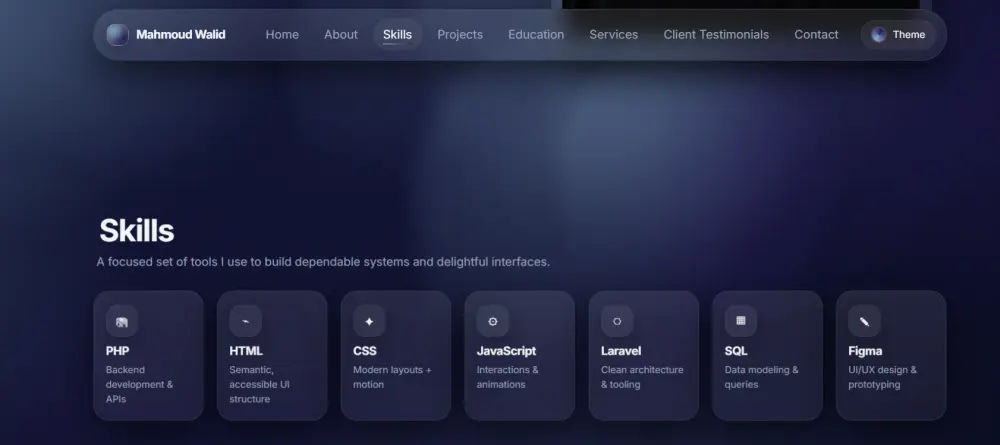 هصمملك Portfolio Website احترافي بـ HTML CSS Bootstrap و JavaScript