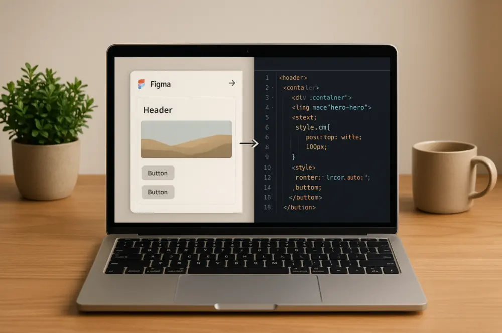 تحويل تصميم Figma أو PSD إلى صفحات ويب احترافية ومتجاوبة