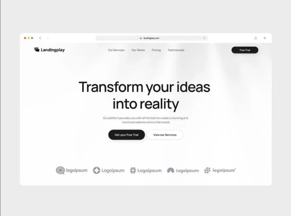 تصميم واجهة Front-End احترافية من صفحتين متجاوبة (Responsive Website)