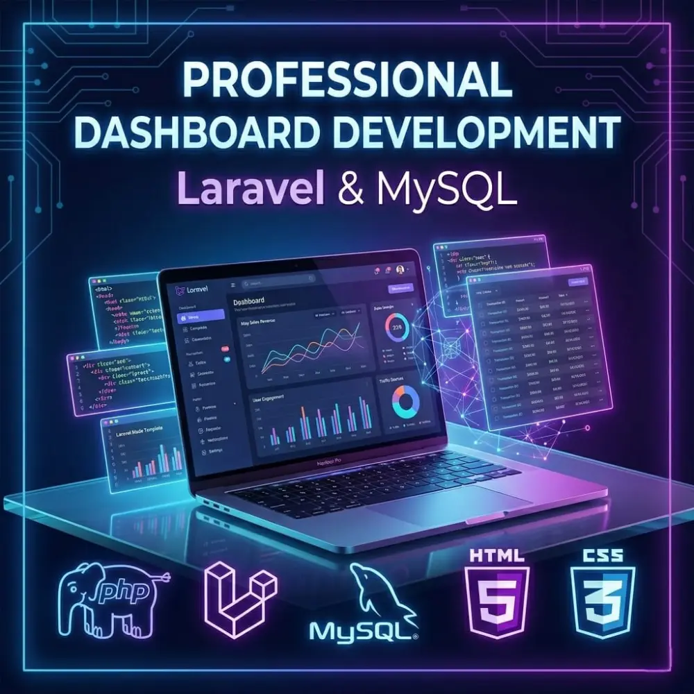 سأقوم بإنشاء لوحة تحكم احترافية (Dashboard)