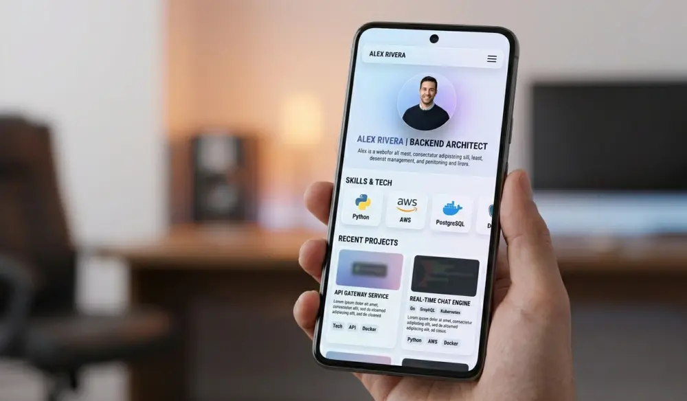 موقع بورتفليو احترافي + لوحة تحكم وSEO ودعم 6 أشهر