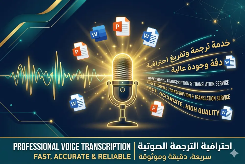 تفريغ صوتي إلى ملف WORD أو PDF