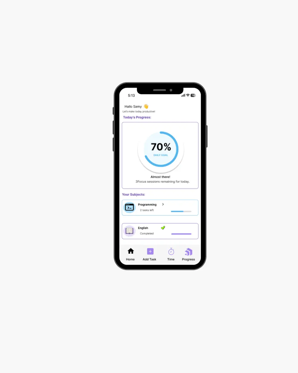 تصميم ui/ux  لتطبيق لإدارة وتنظيم المذاكرة للطلاب