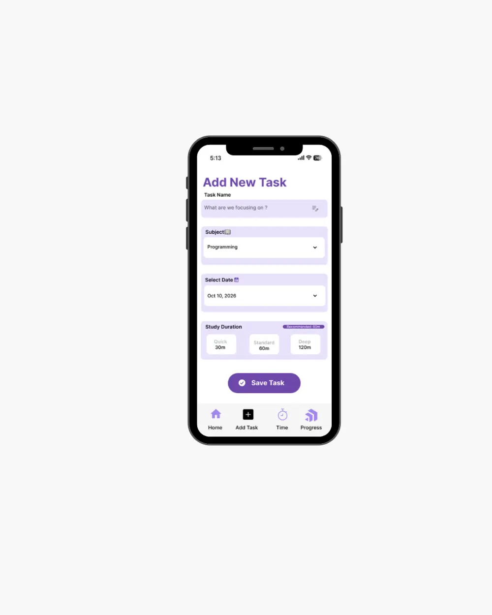 تصميم ui/ux  لتطبيق لإدارة وتنظيم المذاكرة للطلاب