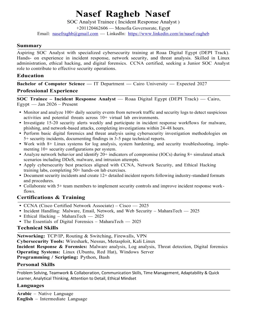 تصميم سيرة ذاتية احترافية (CV) بشكل عصري ومنظم