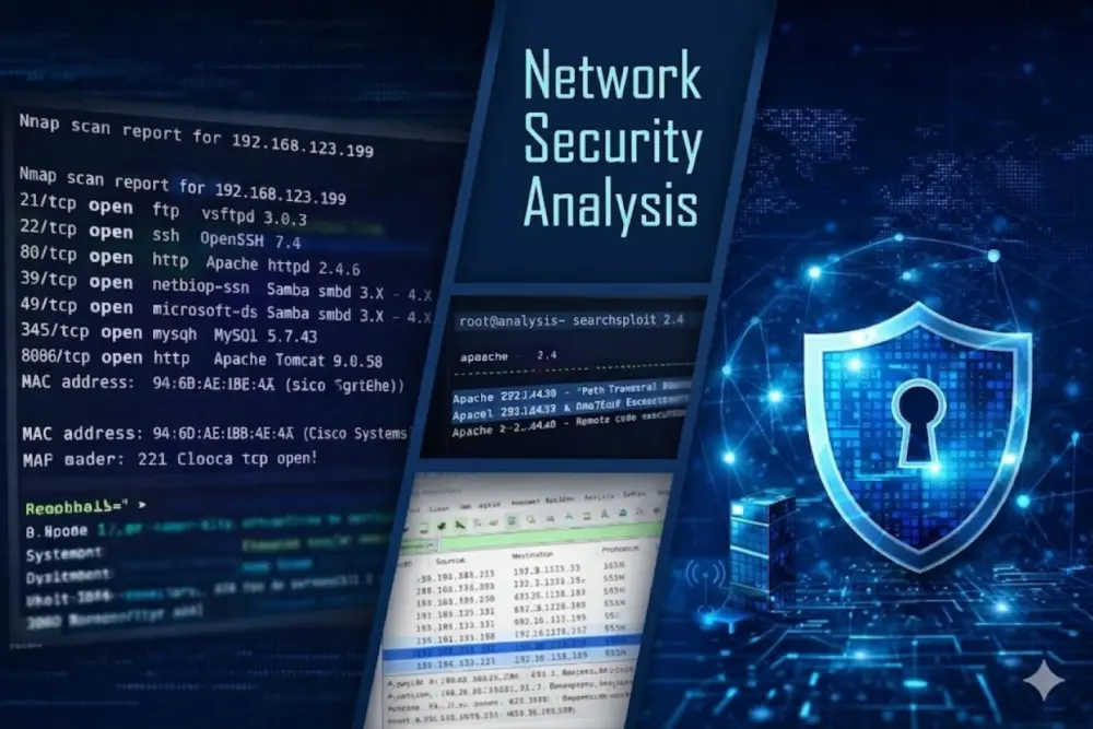 تحليل أمان الشبكات واكتشاف المنافذ المفتوحة باستخدام Nmap و ادوات تحليل اخرى