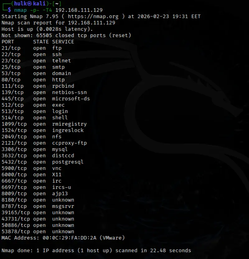 تحليل أمان الشبكات واكتشاف المنافذ المفتوحة باستخدام Nmap و ادوات تحليل اخرى
