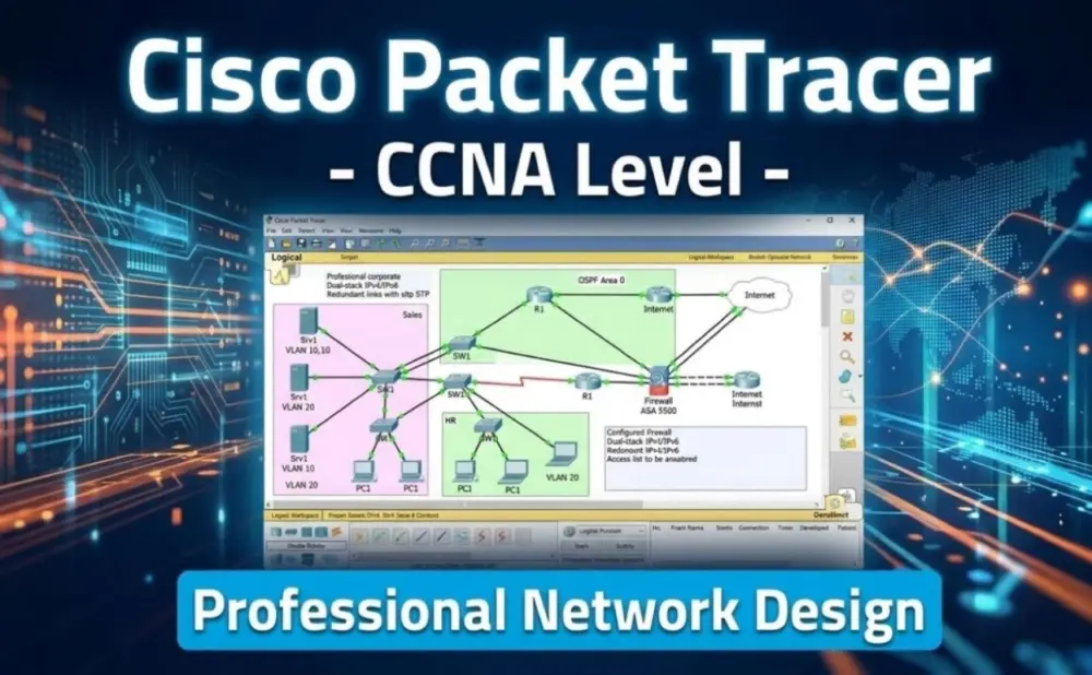 تصميم وتنفيذ شبكات Cisco Packet Tracer احترافية