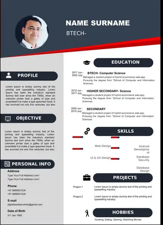 تصميم CV احترافي بصيغة PDF وWord