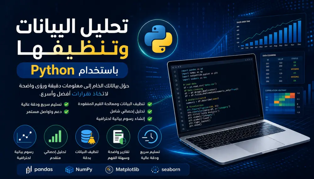 تحليل البيانات وتنظيفها باحترافية باستخدام Python