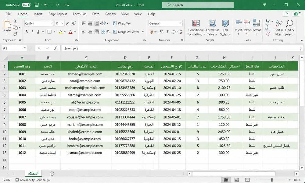 إدخال البيانات بسرعة ودقة عالية باستخدام Excel او word