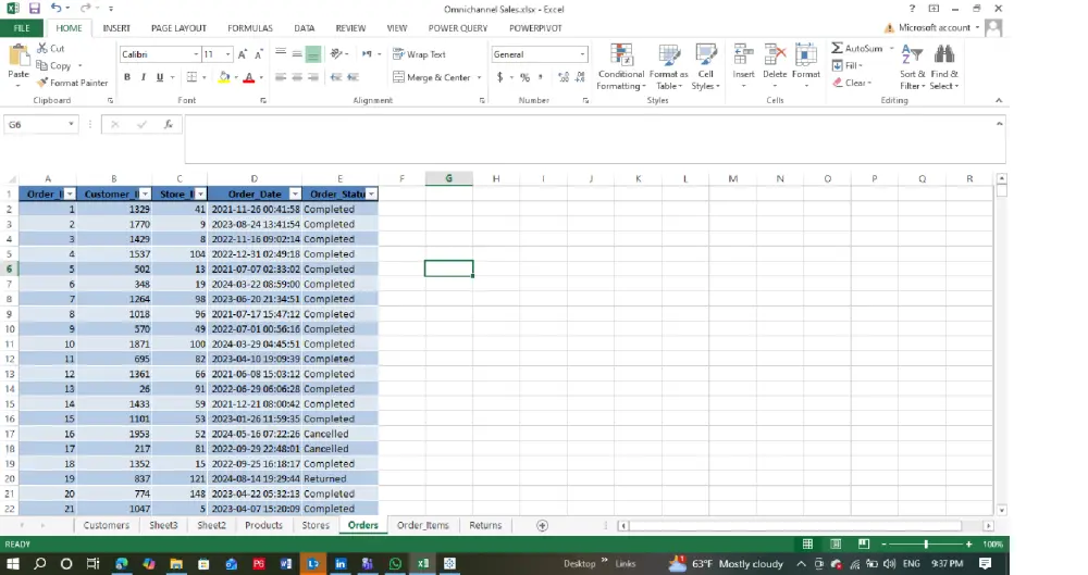 لوحة أعمال Dashboard ببرنامج Excel